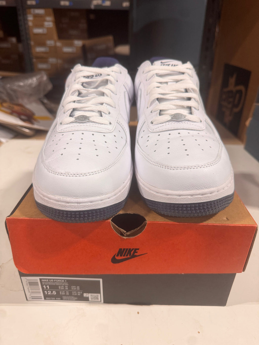 PRE OWNED Lil Yachty X Air Force 1 Concrete Boys (White/Navy)
