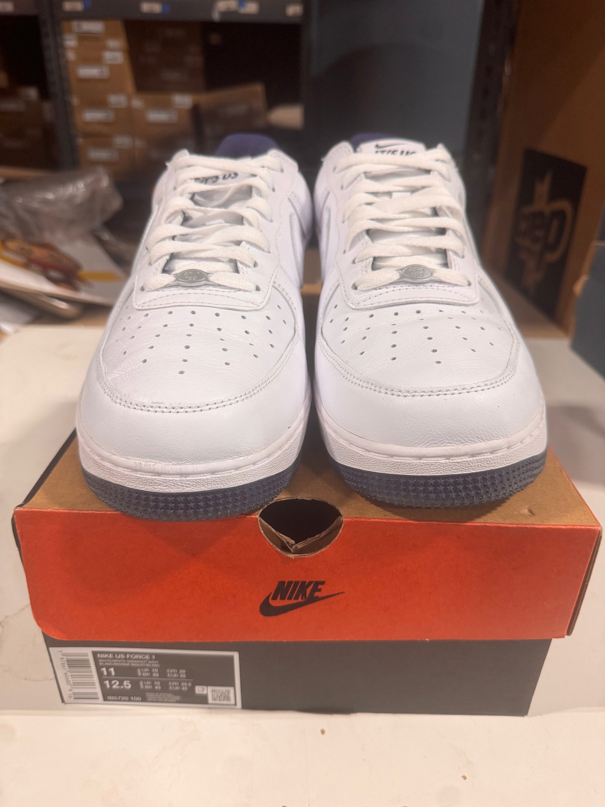 PRE OWNED Lil Yachty X Air Force 1 Concrete Boys (White/Navy)
