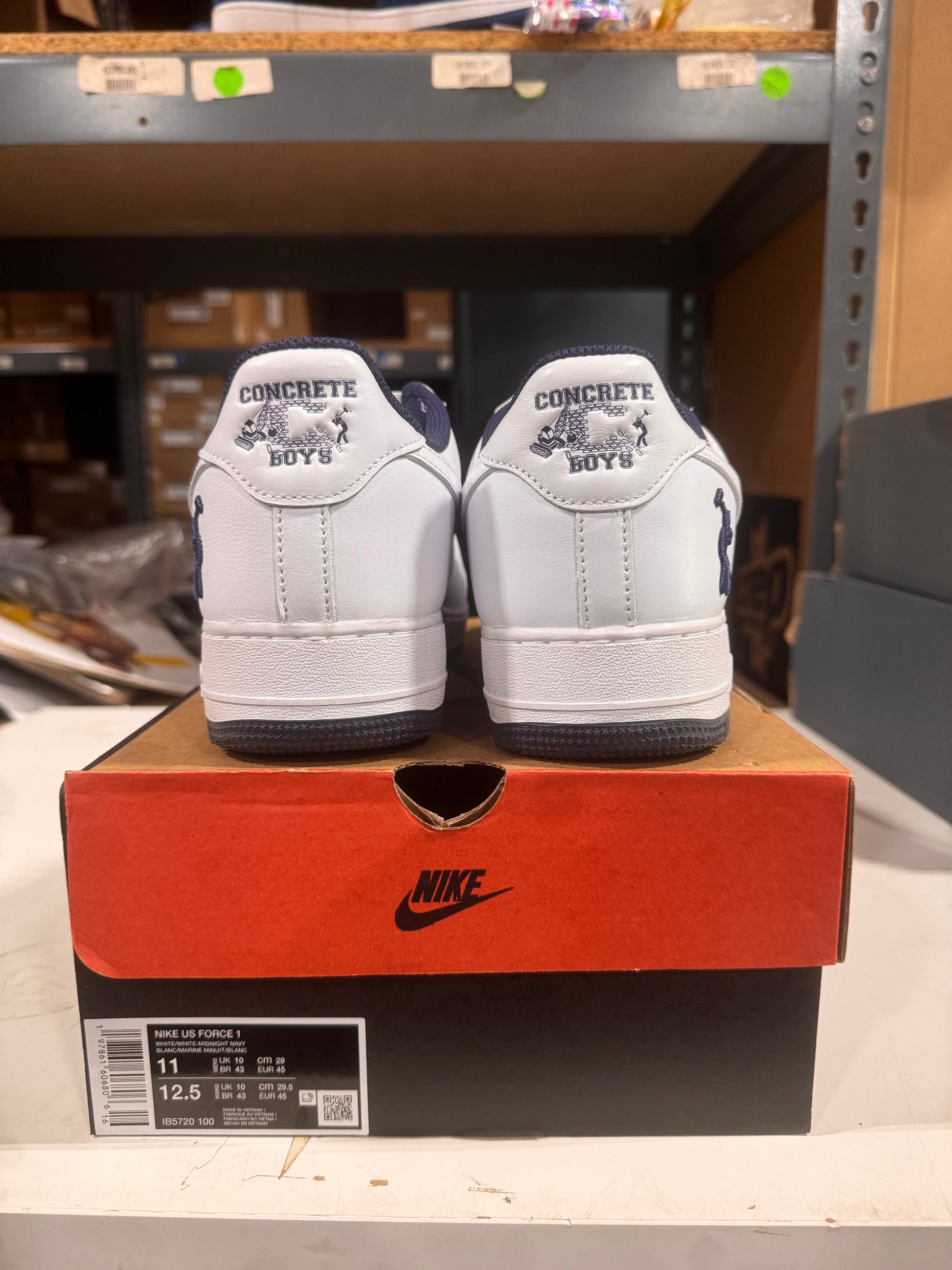 PRE OWNED Lil Yachty X Air Force 1 Concrete Boys (White/Navy)