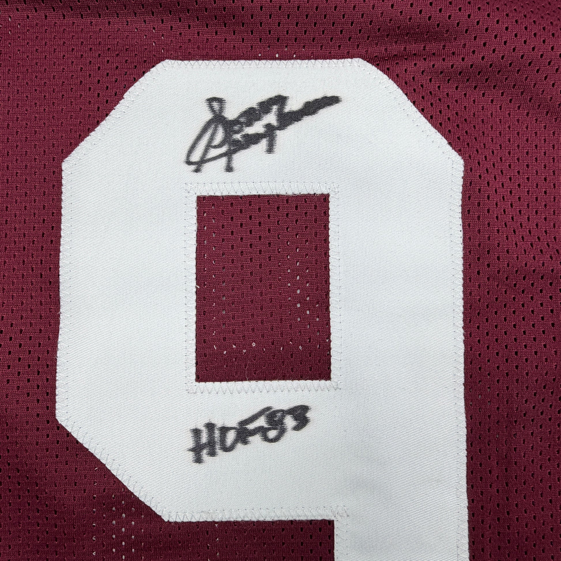 Autographed/Signed Sonny Jurgensen HOF 83 Washington Burgundy Football Jersey Beckett BAS COA