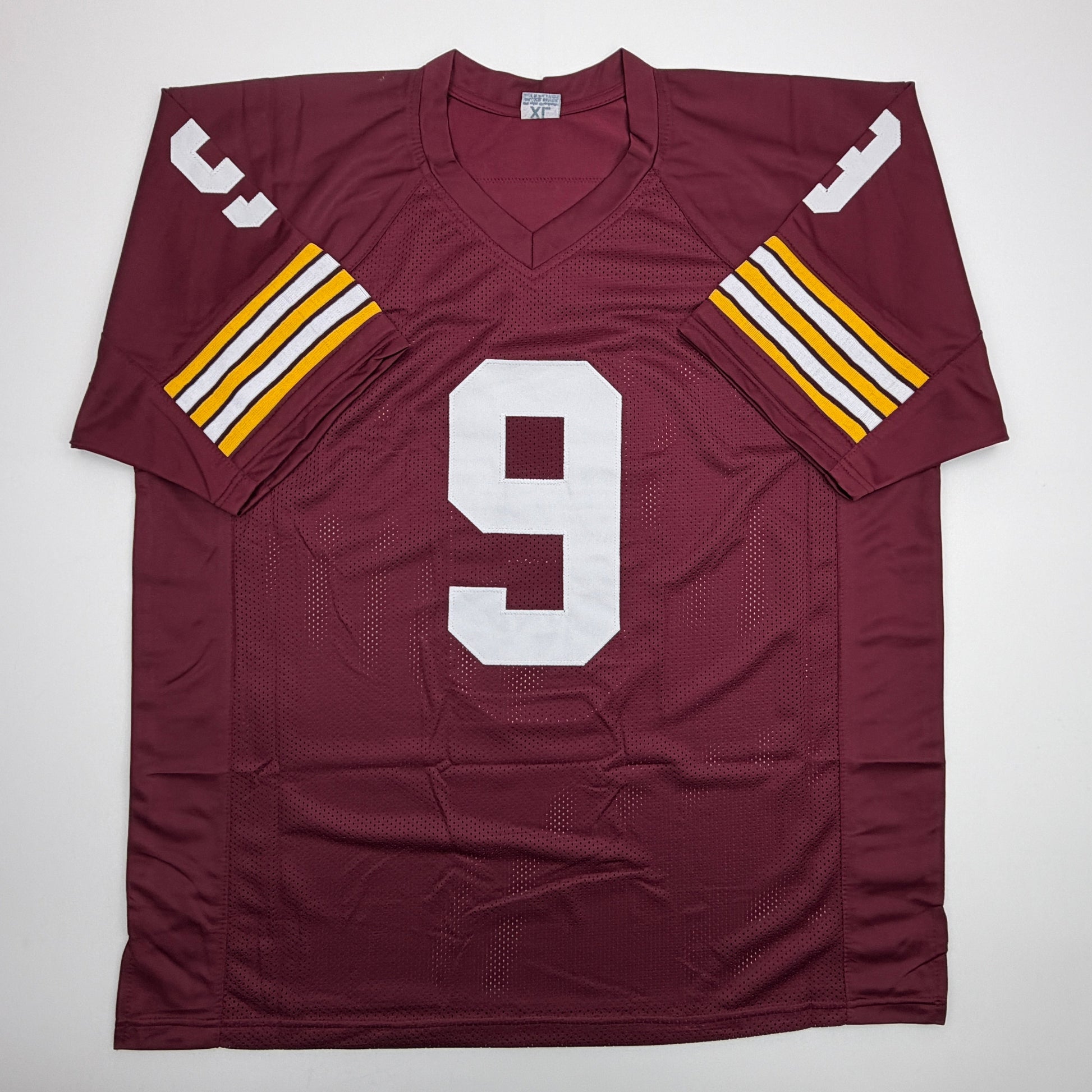 Autographed/Signed Sonny Jurgensen HOF 83 Washington Burgundy Football Jersey Beckett BAS COA