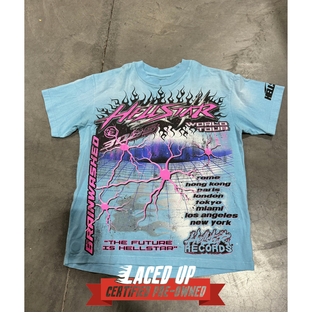 PRE OWNED Hellstar Studios "Neuron Tour" Tee Light Blue