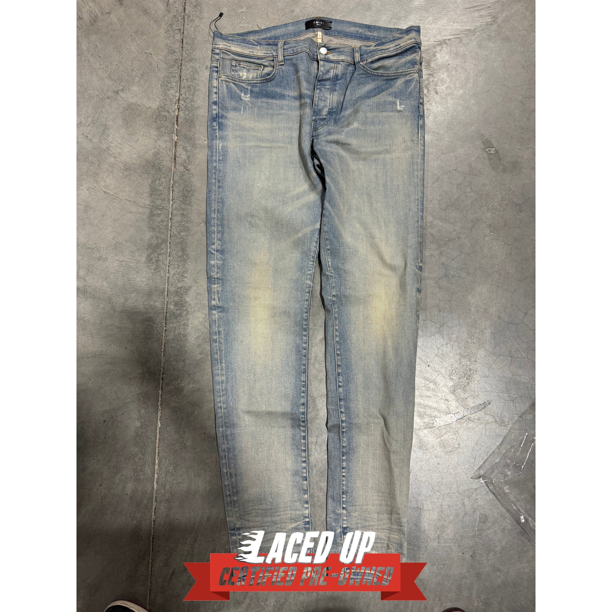 PRE OWNED Amiri Faded Light Wash Denim