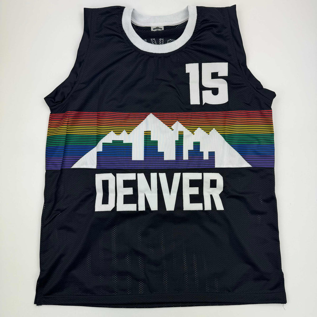 Autographed/Signed Nikola Jokic Denver Black Rainbow Basketball Jersey JSA COA