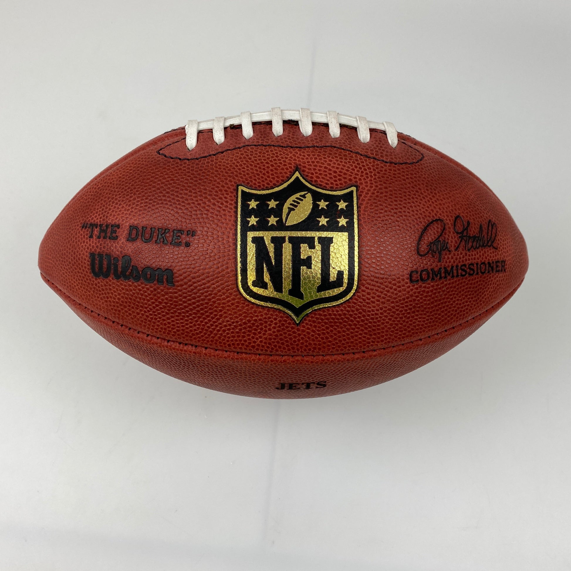 Autographed/Signed Tim Tebow New York Jets Authentic The Duke Full Size Football JSA COA