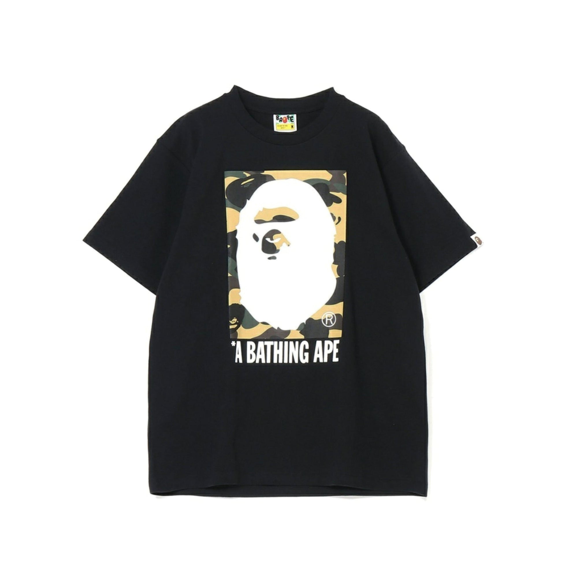 BAPE 1St Camo Box Ape Head Tee (Black Yellow)