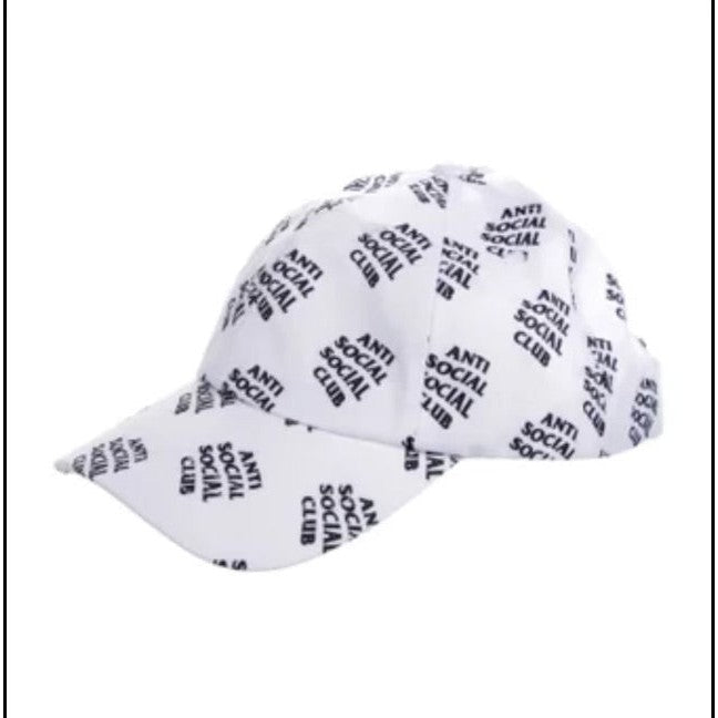 Anti Social Social Club ASSC All Over You Monogram Baseball Hat Cap White