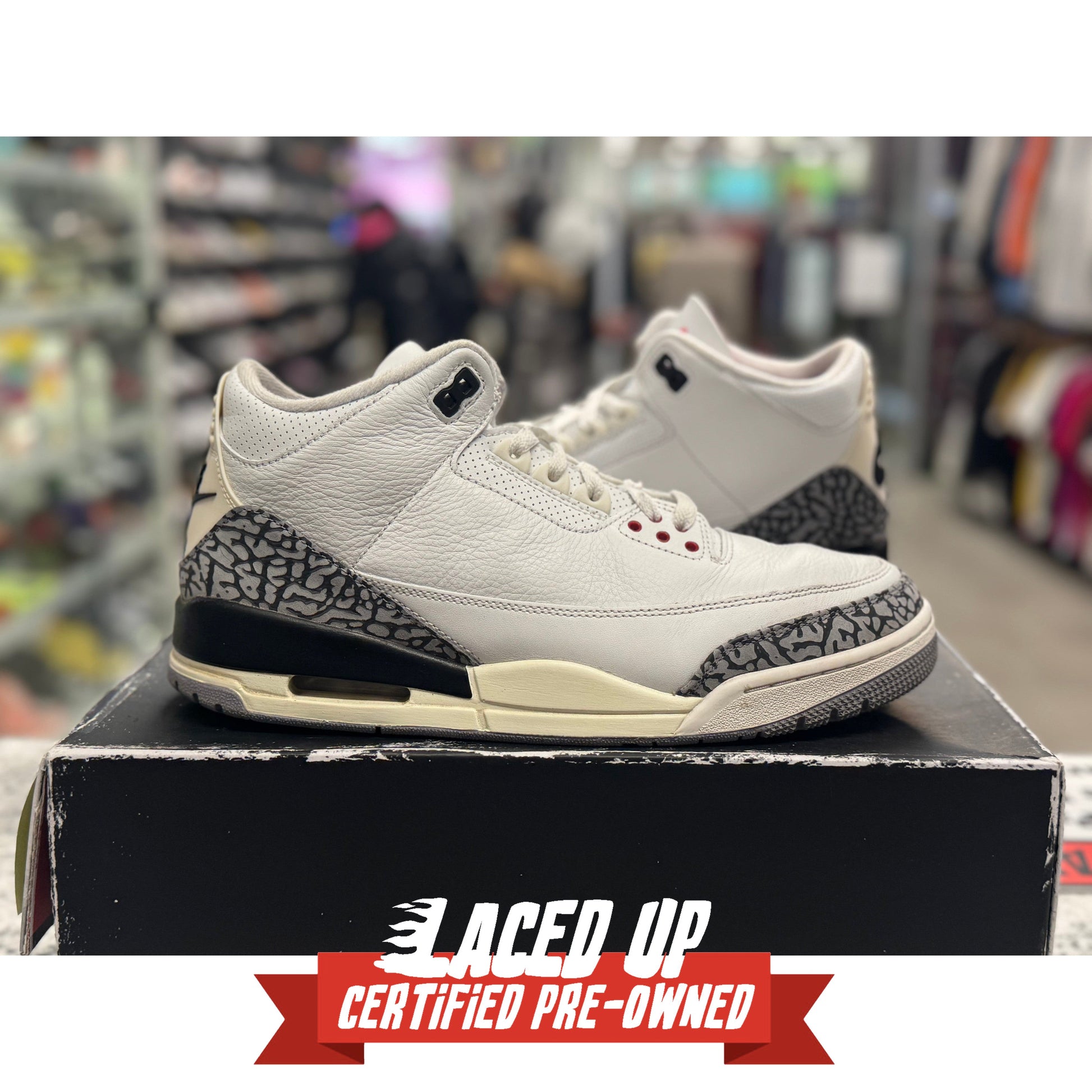 PRE OWNED Air Jordan Retro 3 "White Cement Reimagined"