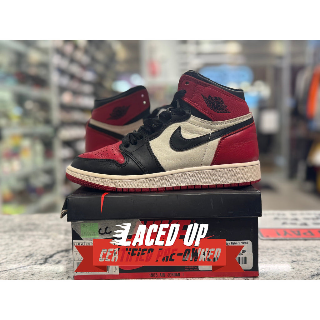 PRE OWNED Air Jordan Retro 1 "Bred Toe" GS