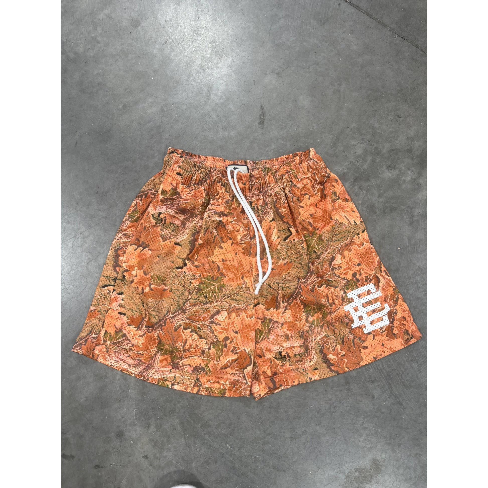 PRE OWNED Eric Emanuel Leaf Shorts (Brown)