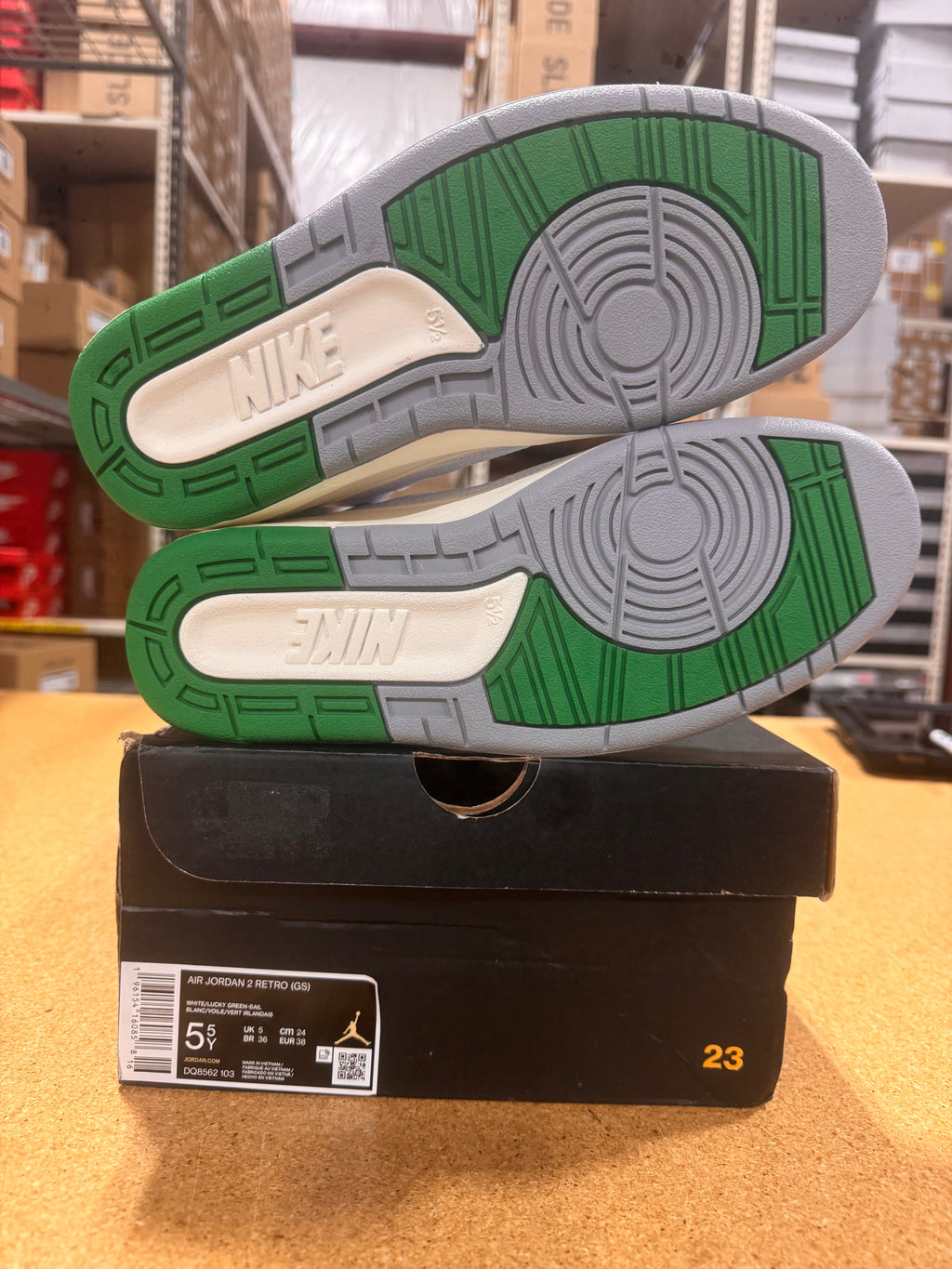 PRE OWNED Air Jordan Retro 2 Lucky Green (GS) *Conditional*