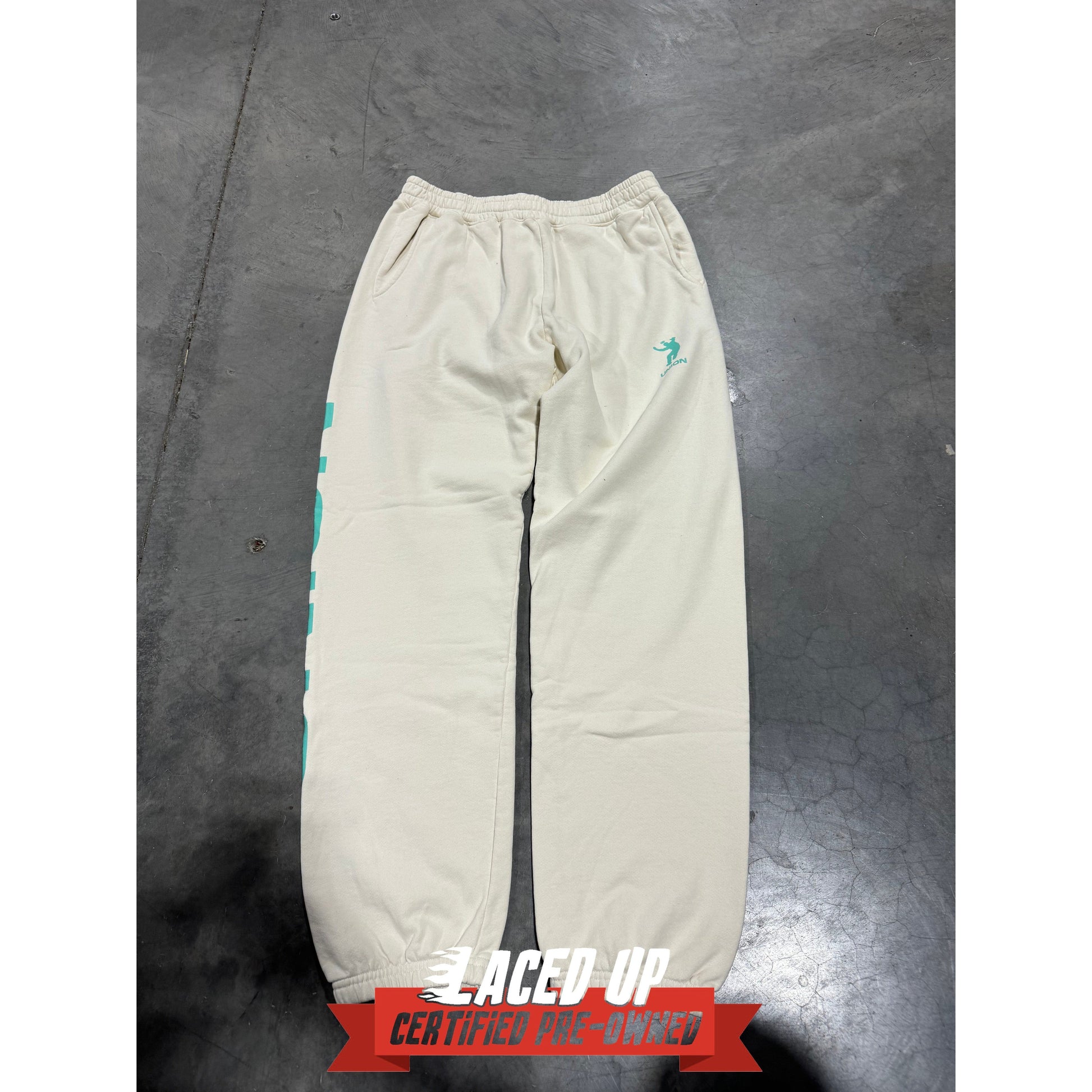 PRE OWNED Union LA Men's White Joggers
