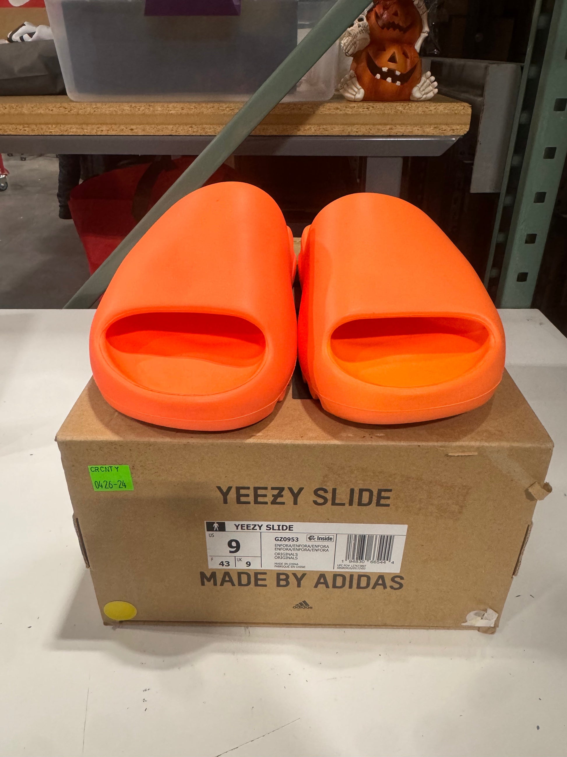 *Conditional* PRE OWNED adidas Yeezy Slide Enflame Orange