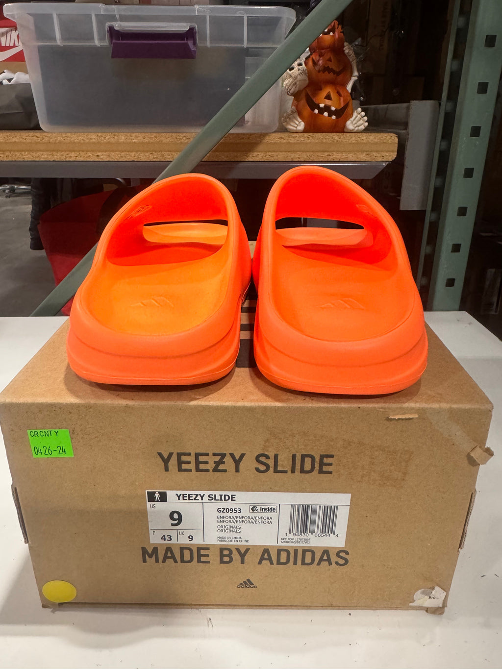 *Conditional* PRE OWNED adidas Yeezy Slide Enflame Orange