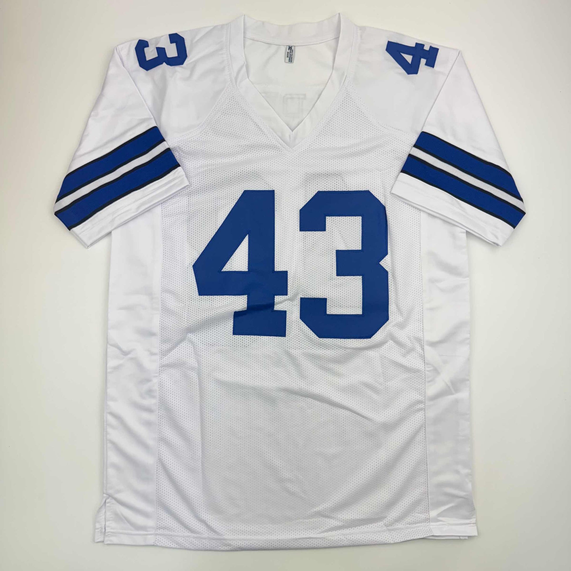 Autographed/Signed Cliff Harris Dallas White Football Jersey Beckett BAS COA
