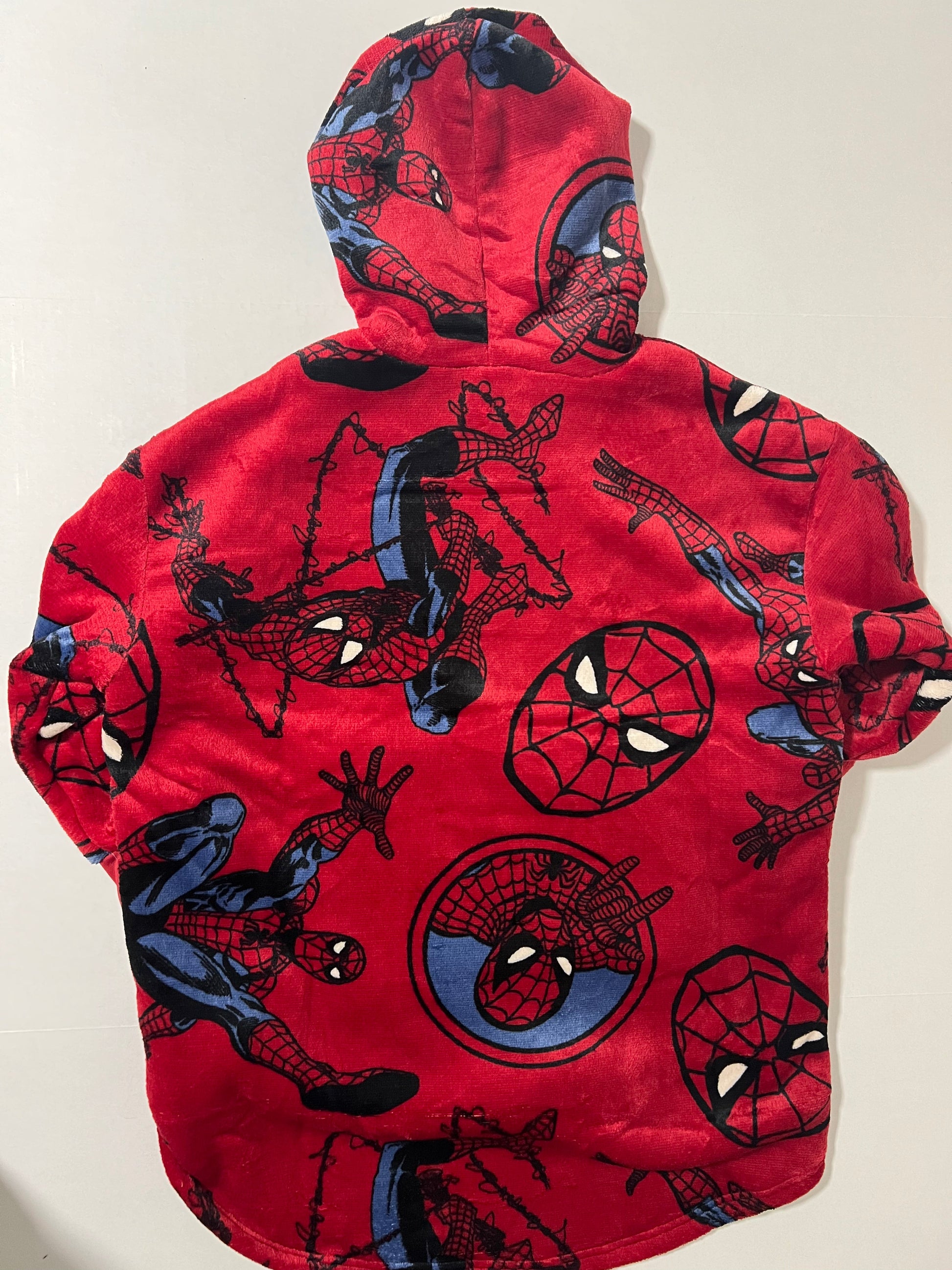Boys' Marvel Spider-Man Oversized Plush Hooded Sweatshirt S/M