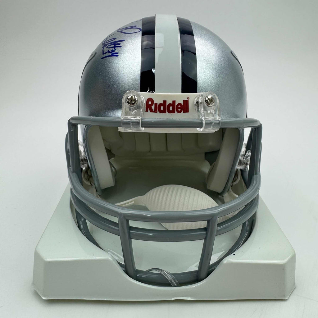 Autographed/Signed Herschel Walker Dallas Cowboys Mini Football Helmet PSA COA