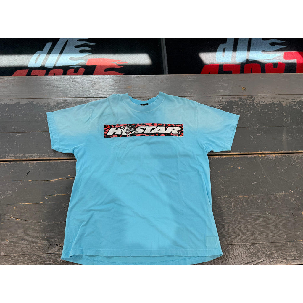 Hellstar Box Logo T-Shirt ‘Blue’ Conditonal