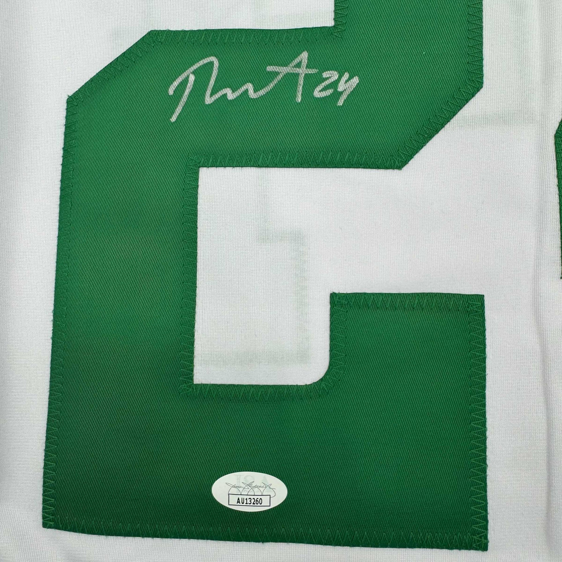 Framed Autographed/Signed Roope Hintz 35x39 Dallas White Hockey Jersey JSA COA