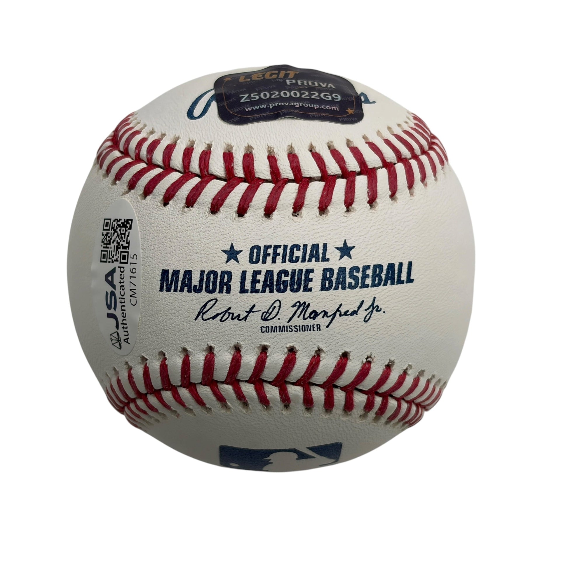 Autographed/Signed Jacob Misiorowski Rawlings Official Major League ROML Baseball JSA COA