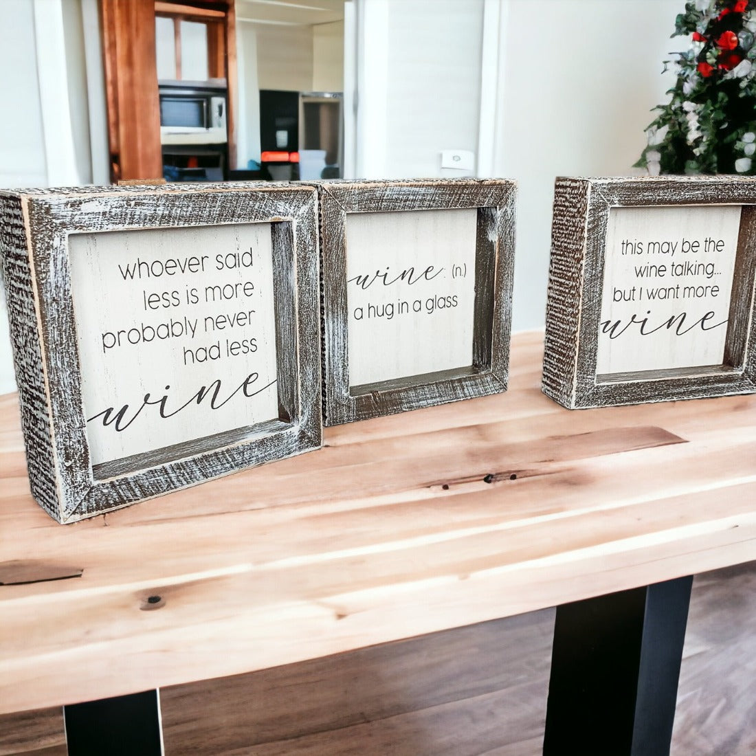 Framed Wine Sign Wall Art Rustic Home Decor For Wine Lovers Kitchen Bar Display Gift