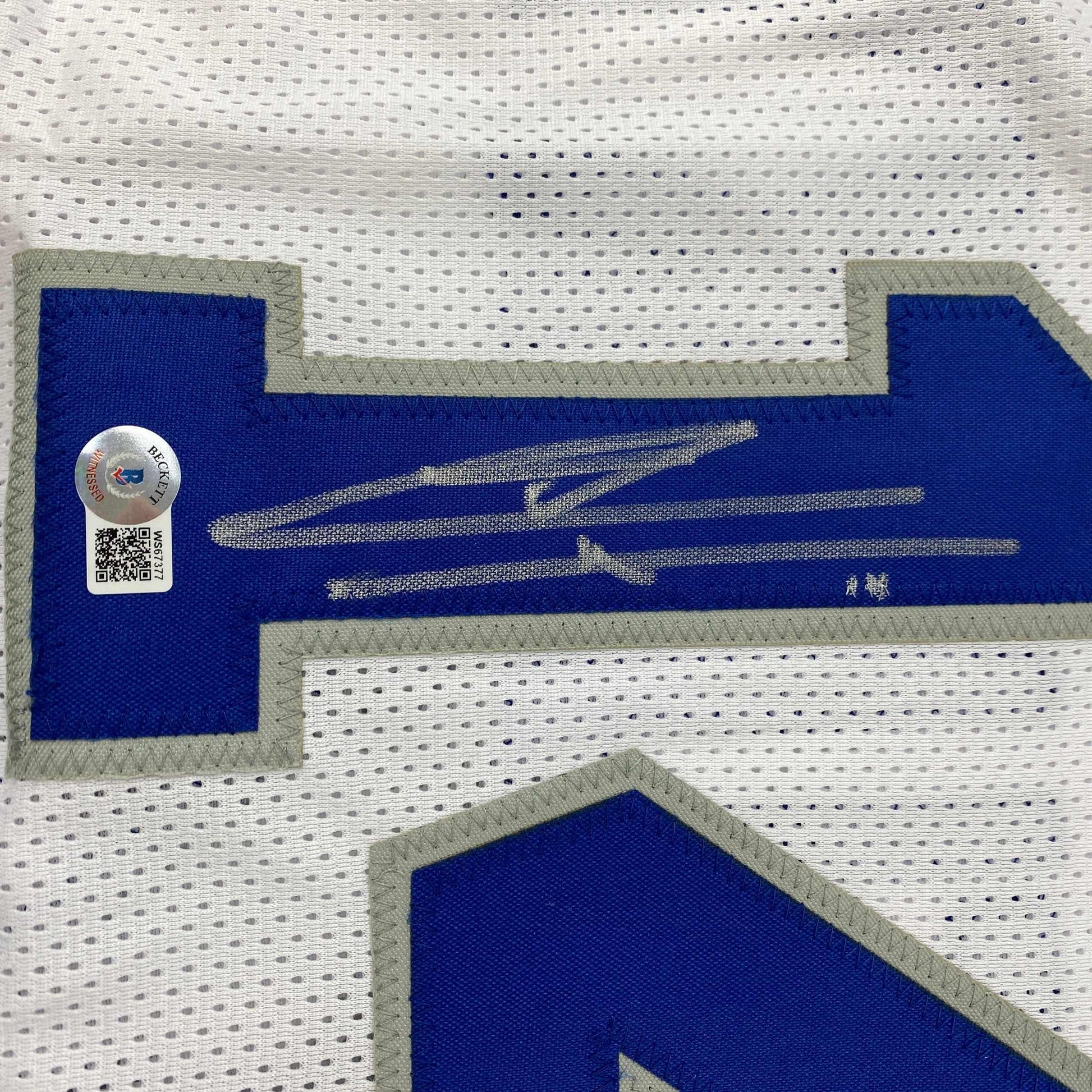 Autographed/Signed Tyler Herro Kentucky White College Basketball Jersey Beckett BAS COA