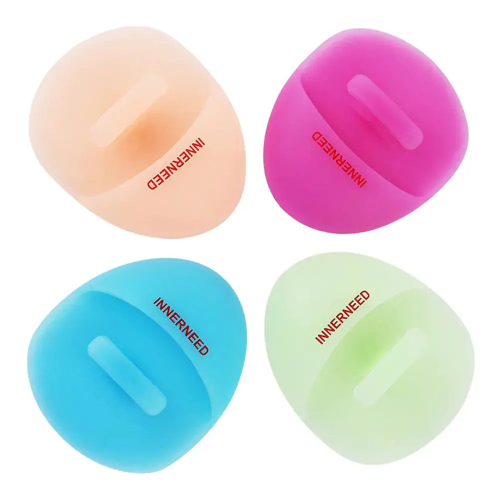INNERNEED Super Soft Silicone Face Cleanser & Massager Brush (Pack of 4) – For Sensitive & Delicate Skin – Mix Color