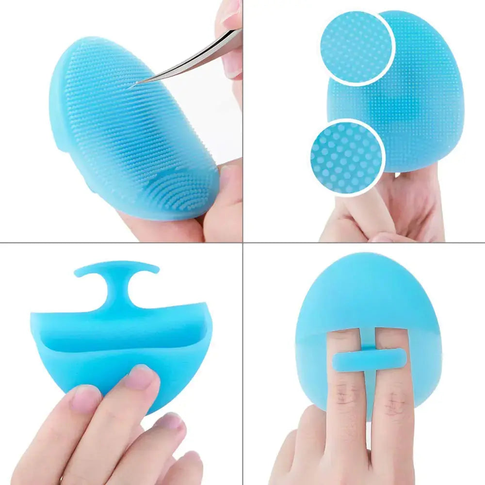 INNERNEED Super Soft Silicone Face Cleanser & Massager Brush (Pack of 4) – For Sensitive & Delicate Skin – Mix Color