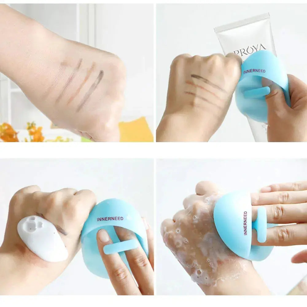INNERNEED Super Soft Silicone Face Cleanser & Massager Brush (Pack of 4) – For Sensitive & Delicate Skin – Mix Color