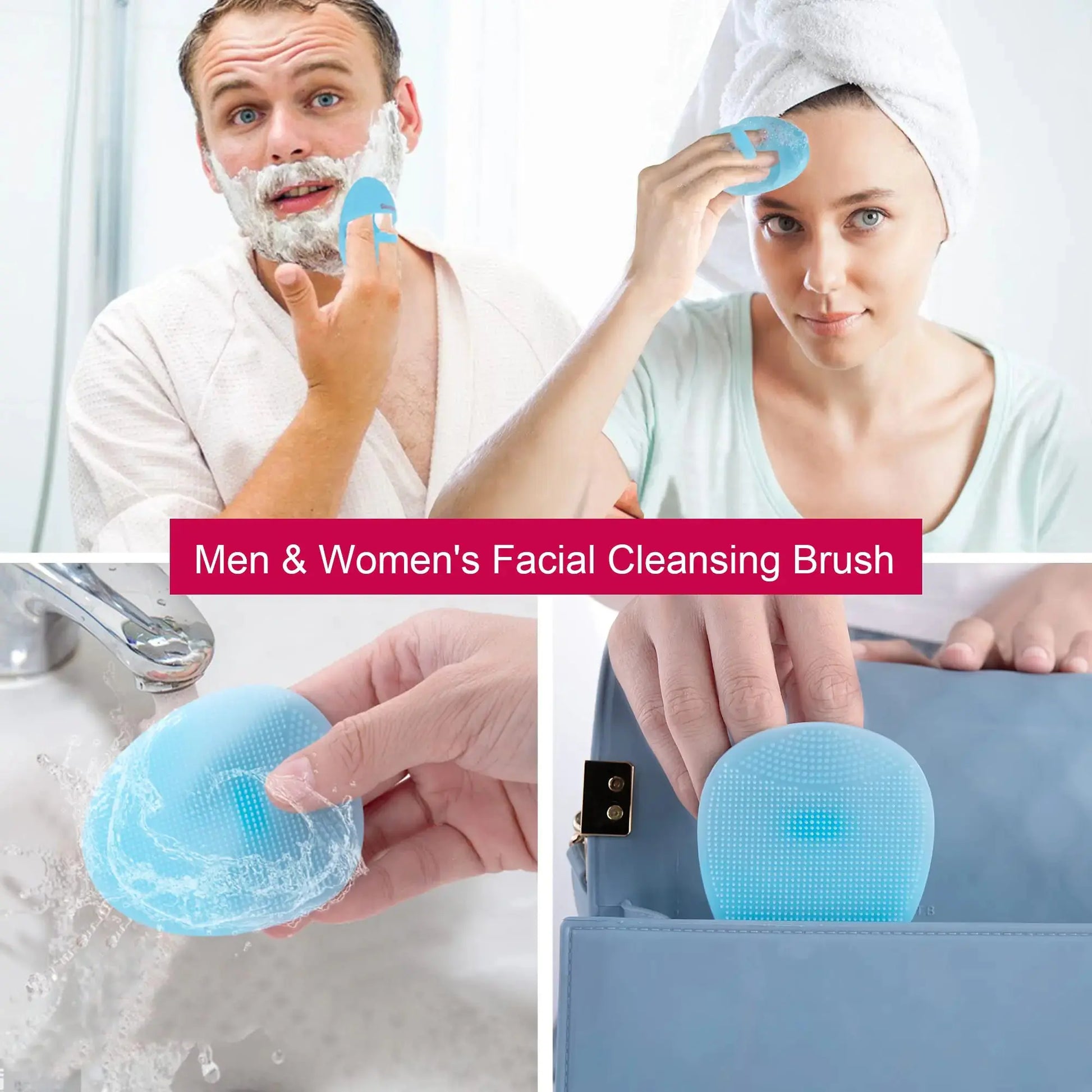 INNERNEED Super Soft Silicone Face Cleanser & Massager Brush (Pack of 4) – For Sensitive & Delicate Skin – Mix Color