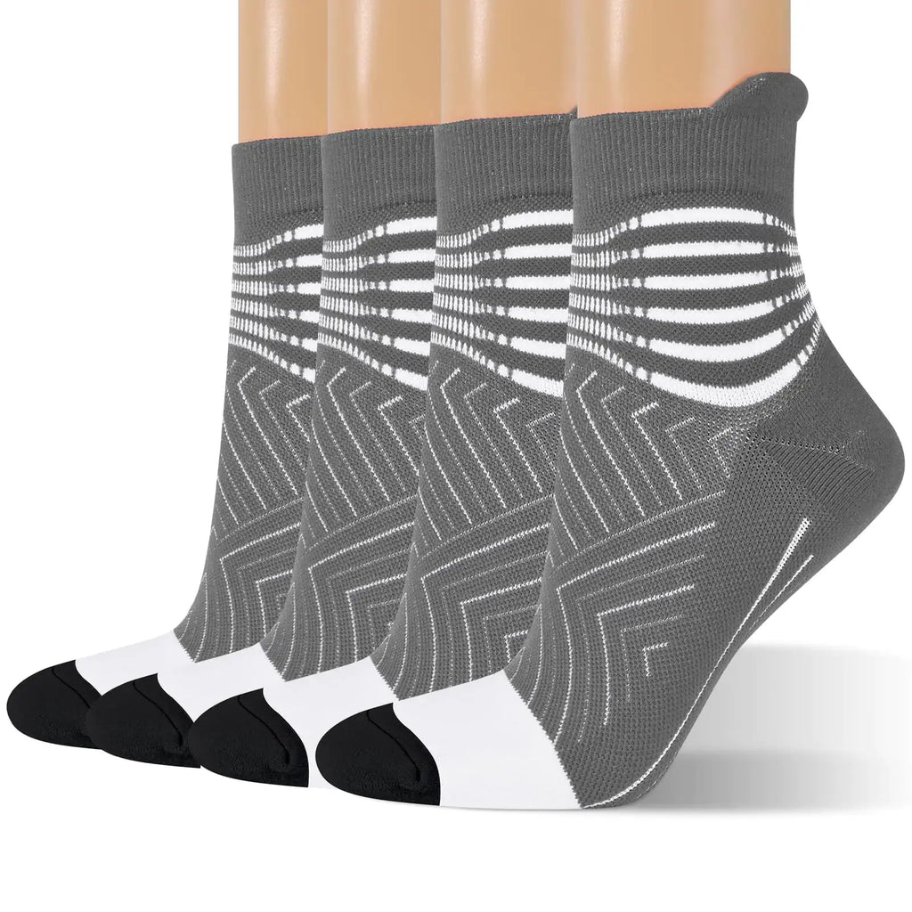 IRAMY Compression Ankle Support Socks Women Medium Grey(2 Packs)