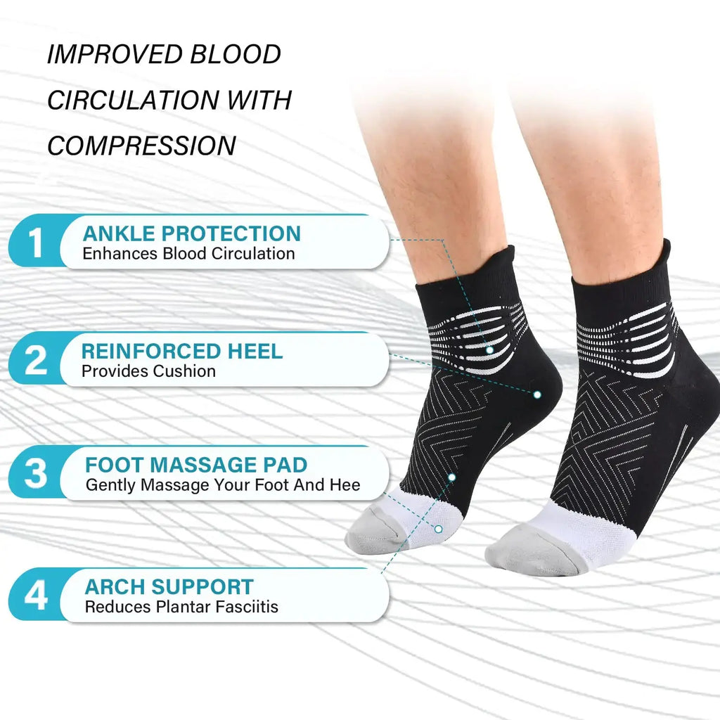 IRAMY Compression Ankle Support Socks Women Medium Grey(2 Packs)