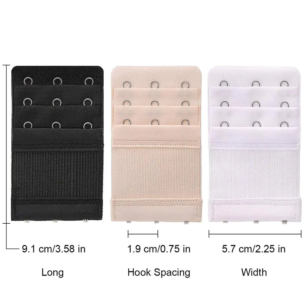 Iminoo 6 Pcs Women's Bra Extenders - 2 Hooks / 3 Hooks Bra Extension