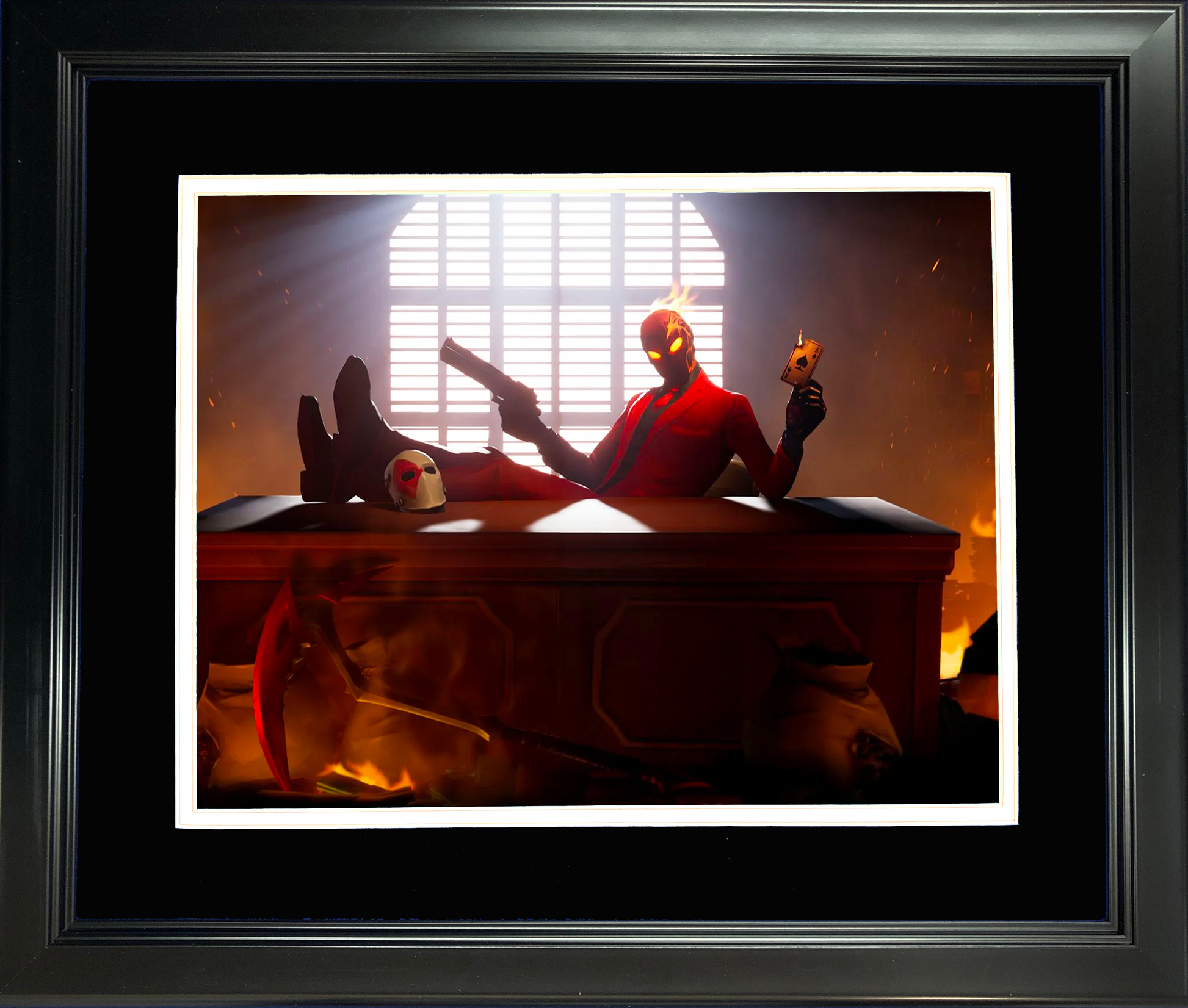 Framed Inferno Legendary Fortnite Skin 11"x14" Video Game Photo