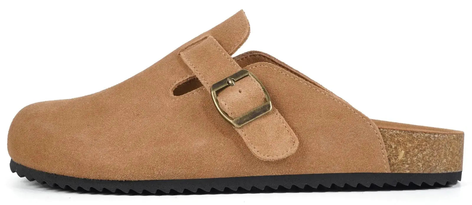 Intini Womens Suede Clogs Mens Leather Mules Cork Footbed Sandals