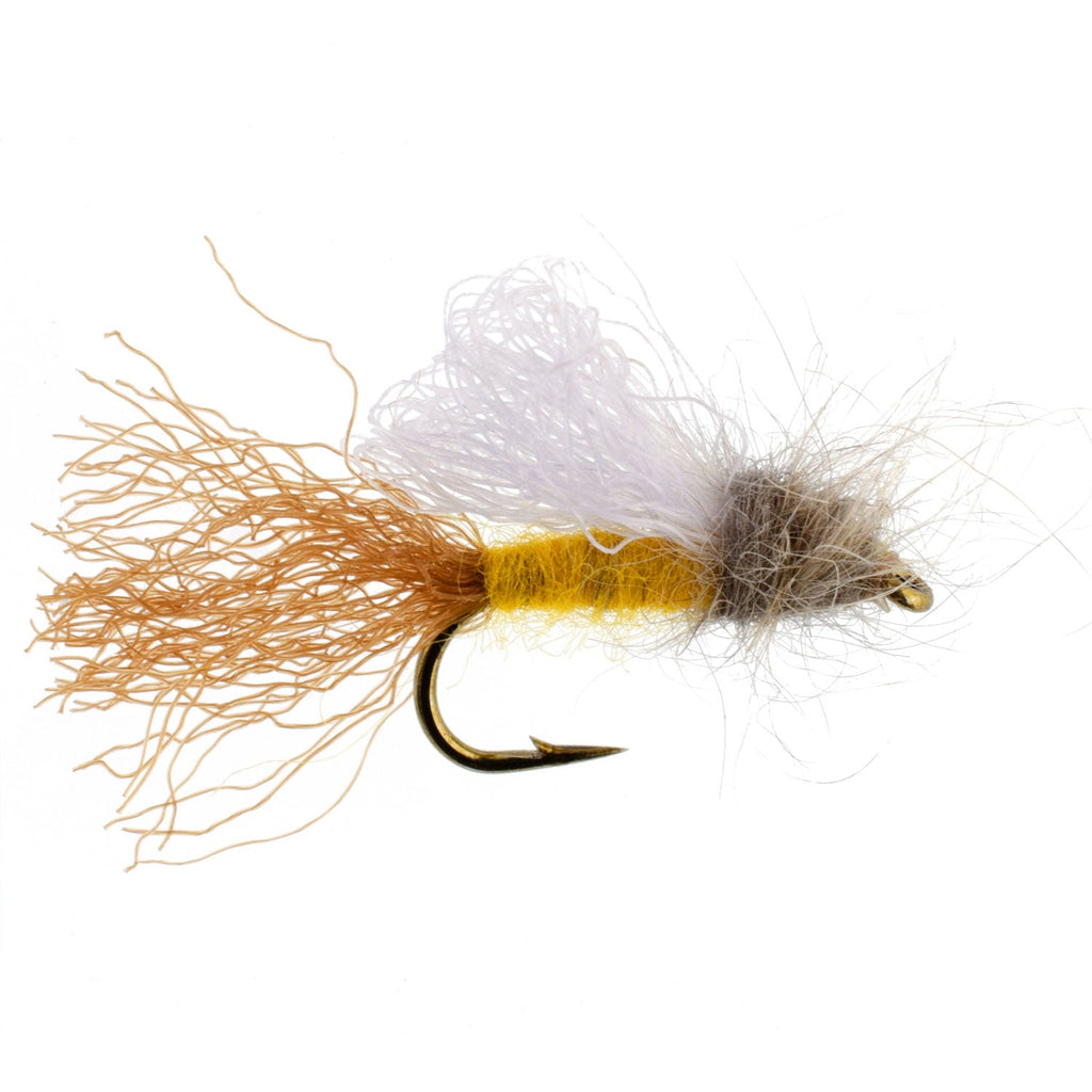 Amber Iris Caddis Emerger Caddis  Trout Dry Fly - 6 Flies Hook Size 16