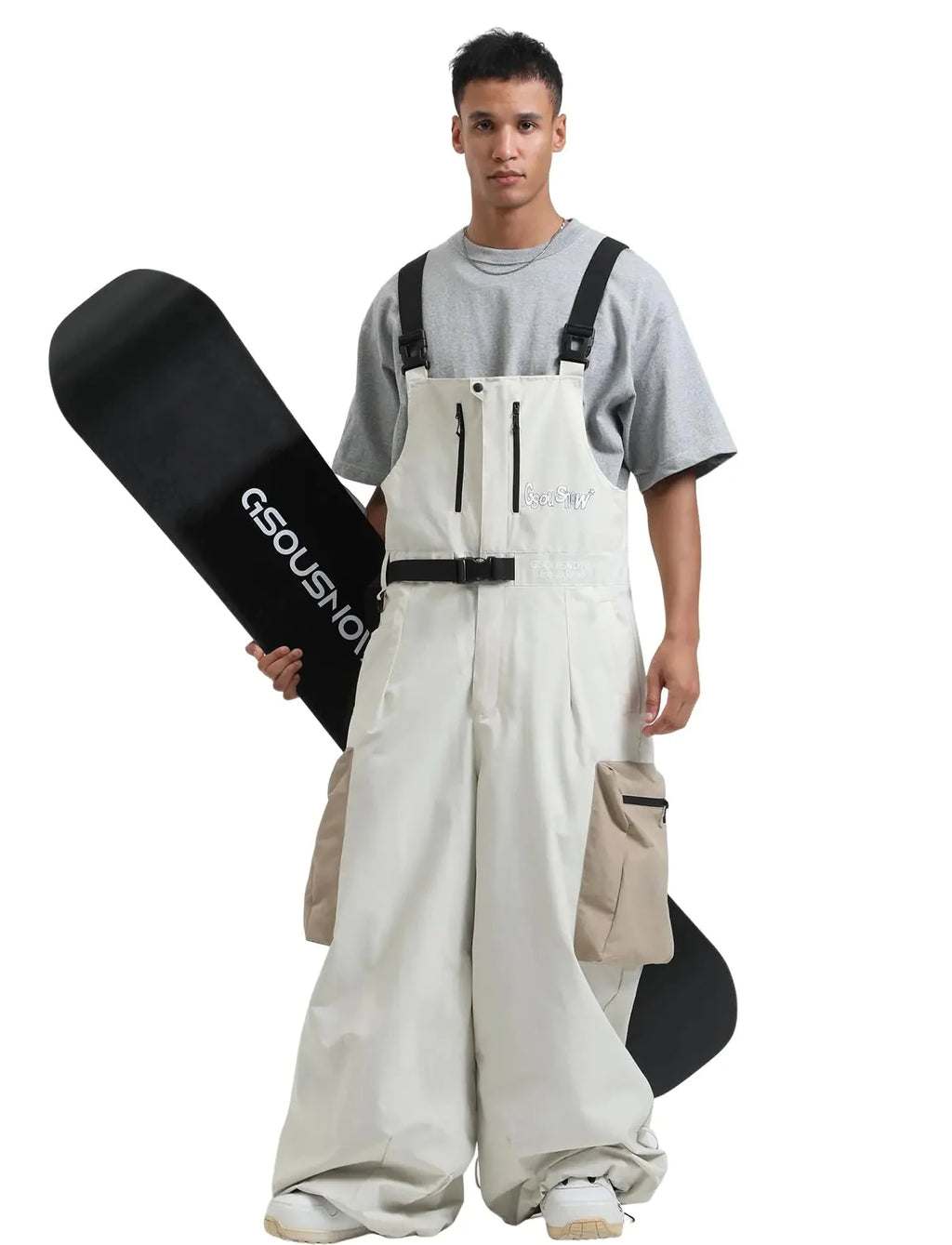 GSOU SNOW Women Men Ski Pants Snowboard Pants Super Baggy