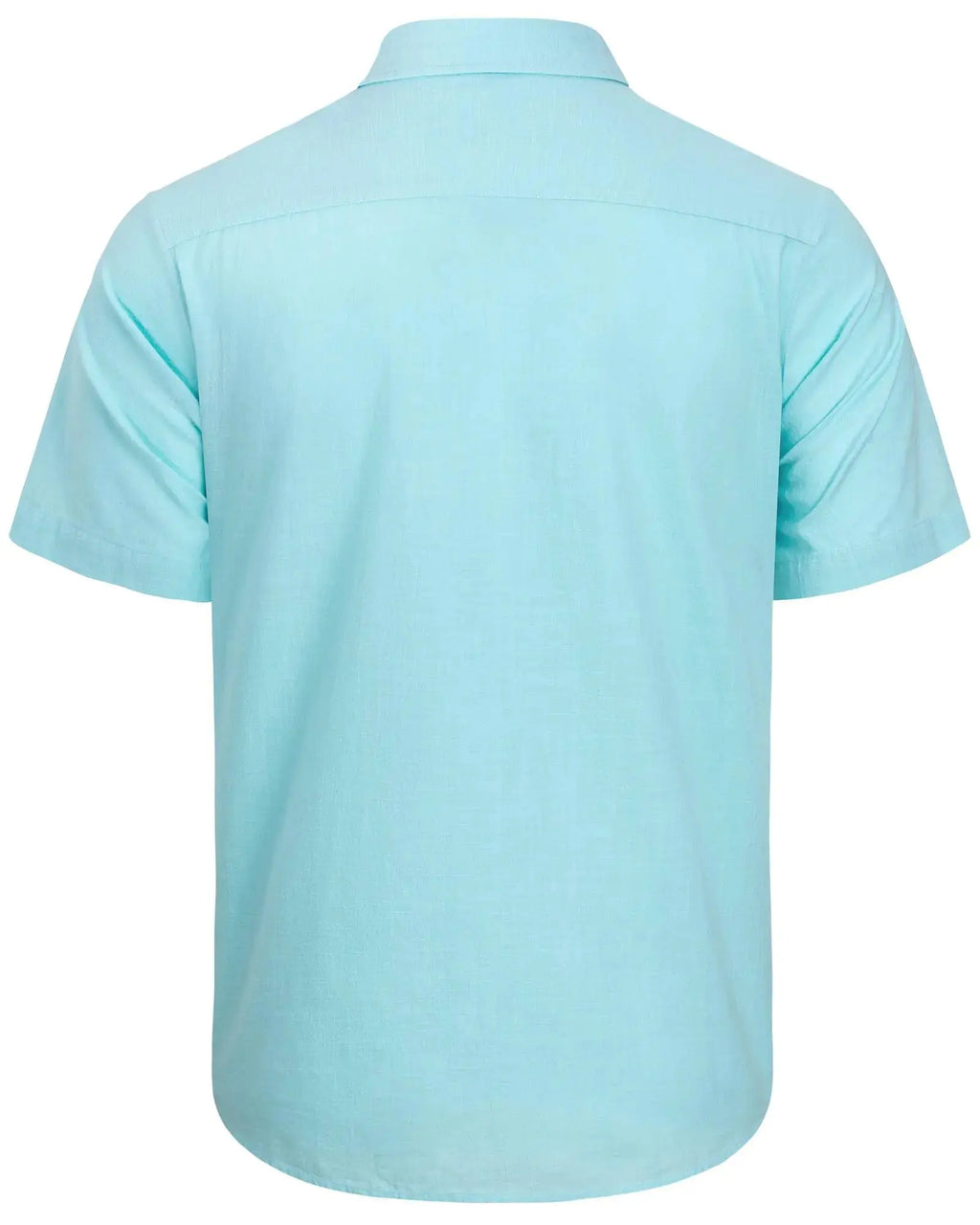 J.VER Men's Cotton Linen Short Sleeve Shirts Casual Lightweight Button-Down Shirts