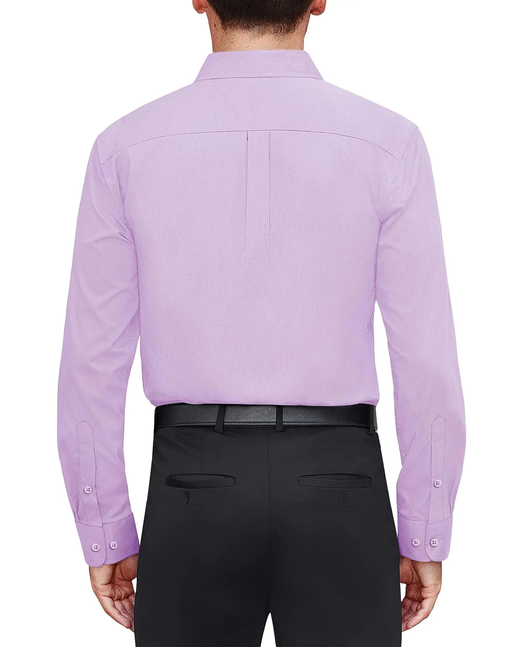 J.VER Men's Dress Shirts Stretch Stain Shield Long Sleeve Solid Formal Shirt