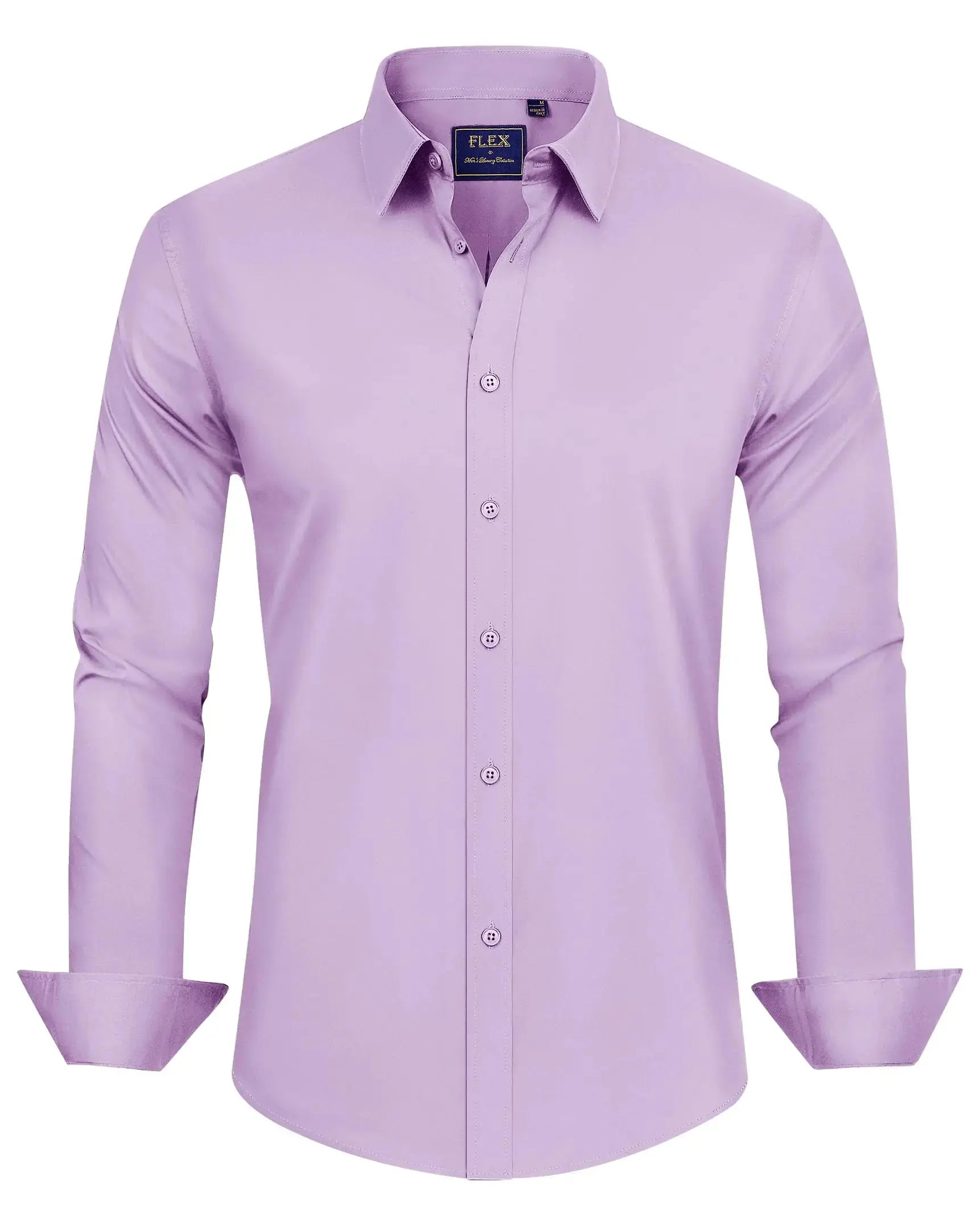 J.VER Men's Dress Shirts Stretch Stain Shield Long Sleeve Solid Formal Shirt