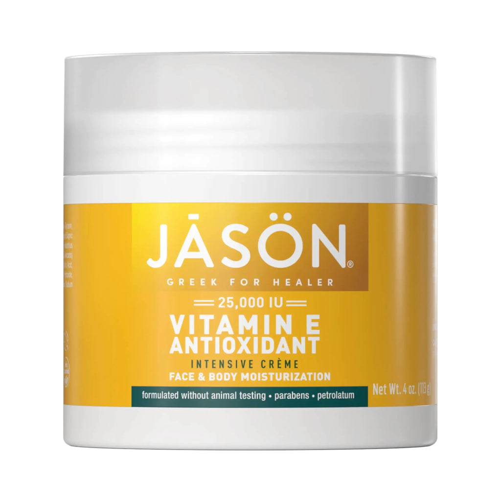 JASON Vitamin E 25, 000 IU Intensive Moisturizing Crème, For Face and Body, 4 Fluid Ounces 25000 IU