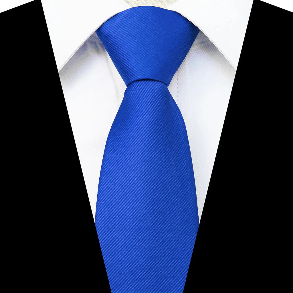 JEMYGINS 3.15“Solid Color Pre-tied Adjustable Necktie for Business and Wedding Royal Blue