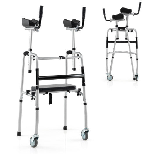Versatile Rolling Walker for Rehabilitation Training-Navy