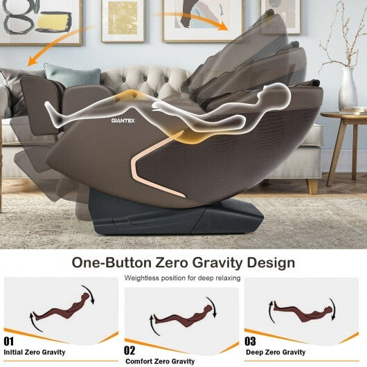 Soothe 10-Full Body Zero Gravity Massage Chair with SL Track Heat Installation-free-Black
