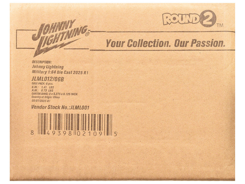 "Military" Set B of 6 pieces 2025 Release 1 Limited Edition Diecast Models by Johnny Lightning