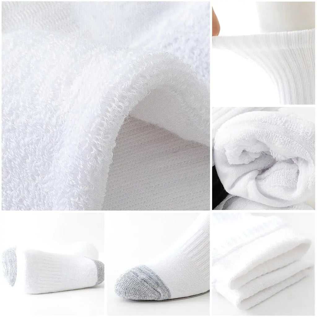 JOYNÉE 8 Pairs Mens Crew Cushion Socks Work Athletic Running Socks Casual Breathable Socks for Men