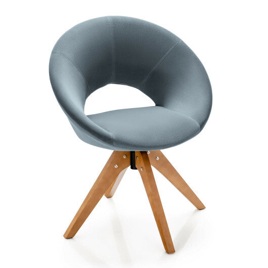 Swivel Accent Chair with Oversized Upholstered Seat for Home Office-Green