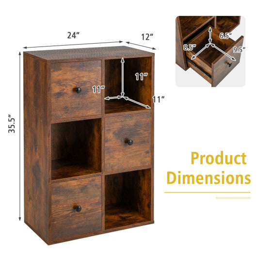 3-Tier Bookcase with Anti-toppling Device for Living Room-White