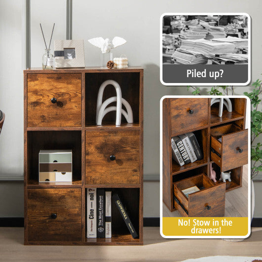 3-Tier Bookcase with Anti-toppling Device for Living Room-White