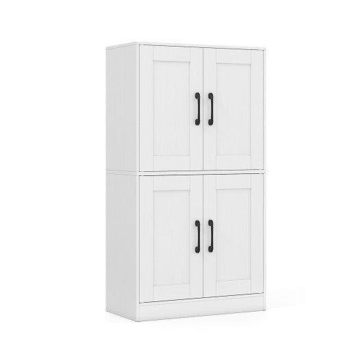 Bathroom Cabinet 43.5 inch Storage Cabinet with Doors and Adjustable Shelves-Rustic Brown